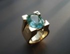 Anello in oro giallo con topazio - DESIGN ORAFO E OLTRE...