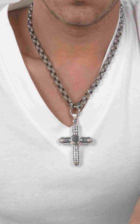 Croce e catena in argento - DESIGN ORAFO E OLTRE...